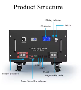 48V 200Ah 280Ah 300Ah Lithium Iron Phosphate Energy Storage <b>Battery</b> IP65 Home Solar System CAN/Rs485/RS-232 Communication Ports - Product Image 1