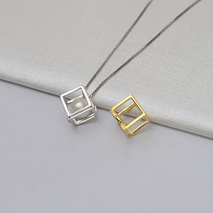 Pendentif cube magique de bonheur en argent S925, ouvrable, non poreux, perle DIY 8,3-8,5, porte-accessoires pour bijoux féminins 825 - Product Image 1