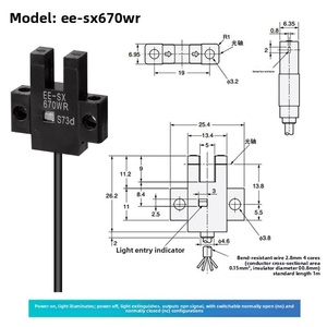 Aomings สวิตช์โฟโตอิเล็กทริก EE-SX671 EE-SX670-WR EE-SX674A-WR เซ็นเซอร์เหนี่ยวนำลวดสำหรับวัดต้นทาง/จำกัด/ความเร็ว - Product Image 6