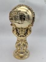Trophée personnalisé SE7ART en résine de 12 pouces pour la musculation canine, plaqué or et argent, imprimé UV, style Ligue Mondiale, figurine de haute qualité