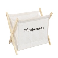 Porte-journaux et revues pliable en bois, support autoportant, tissu coloré, présentoir de salon, rangement de livres et de magazines en bois, support pliable