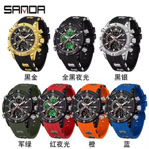 Orologio da <span class=keywords><strong>Uomo</strong></span> SANDA 6162 con Cinturino <span class=keywords><strong>in</strong></span> Silicone Elegante, <span class=keywords><strong>Orologi</strong></span> al Quarzo di Alta Qualità, Vendita Calda, Personalizzabile, Impermeabile 3ATM - Product Image 5