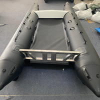 Haute qualité 430cm PVC catamaran Sport Yacht en acier inoxydable ou bois tableau arrière gonflable à grande vitesse en fibre de verre chat bateau