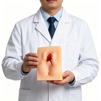 Simulador de entrenamiento de silicona Healer para práctica de sutura de episiotomía y incisión perineal en modelo anatómico de vulva
