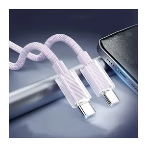 새로운 PD 30W iPhone 15 C to C 케이블 편조 USB-C 케이블 iPhone15 케이블 Type-c to Type-c 케이블 고속 충전