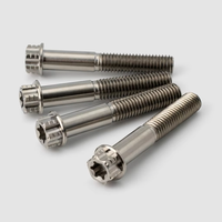 Vis de course CNC en titane de haute résistance grade 5 à tête torx à 12 points avec bride Ti-6Al-4V pour pièces automobiles et motos