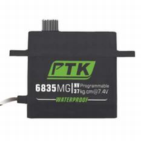Servo Digital PTK 6835 MG 64.8g Resistente al Agua HV con Engranaje de Acero Inoxidable, 40kg de Torque, Programable para RC de Ala Fija, Coche RC y Helicóptero