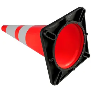 Pvc Safety Cone 36 Inch Fluorescent Orange 900mm Road Traffic Flat PVC Safety Cone