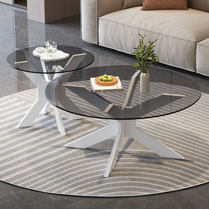 <span class=keywords><strong>Table</strong></span> basse en verre de salon de haute qualité au <span class=keywords><strong>design</strong></span> moderne pour petit appartement - Product Image 2