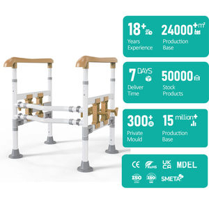 Venta directa de fábrica, barra de agarre de seguridad para baño de <span class=keywords><strong>altura</strong></span> ajustable, pasamanos de <span class=keywords><strong>inodoro</strong></span> antideslizante dedicado para personas mayores y discapacitadas - Product Image 1