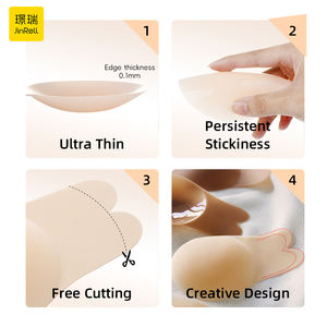 Cache-Tétons Invisibles Forme Oreille de Lapin Adhésif Biologique Effet Liftant Soutien-Gorge Push-Up Sans Bretelles et Sans Coutures pour Femme à Petit Prix - Product Image 2