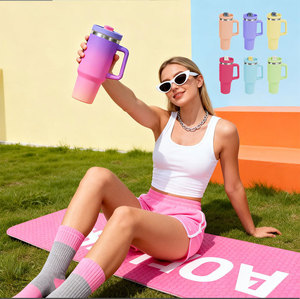 Bottiglia da 40oz con Manico, Tazza da Caffè Termica in Acciaio Inox con Cannucce, Thermos Isolato Portatile - Product Image 5