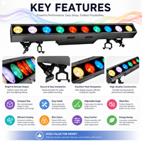 Projecteur mural LED DMX Super COB RGBW 4-en-1 à contrôle pixel en aluminium et fer, idéal pour DJ et discothèques – Fabricant professionnel