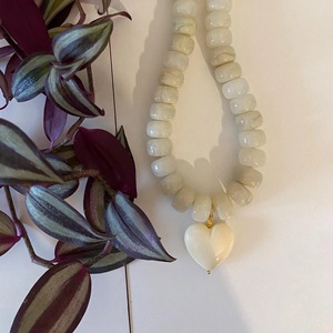 2025 סגנונות חדשים שרשרת זיגוג קריסטל עם קסמי לב בסגנון החוף שרשרת עבודת יד - Product Image 4