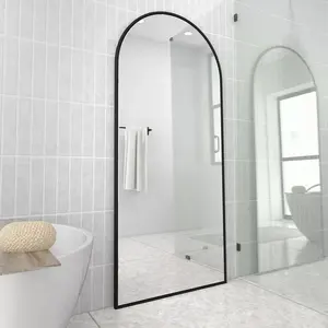 Bingkai Logam Campuran Aluminium Tahan Lama Panjang Penuh Cermin Dinding Lengkungan Dinding Cermin Bingkai Logam