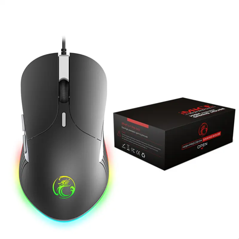 Souris de jeu RVB Pièces de souris X6 Souris de jeu rougeoyante