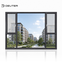 Ventanas oscilobatientes de aluminio 6060-T66 de 2.0mm con rotura de puente térmico, triple acristalamiento Low-E y sellado EPDM para renovación de apartamentos de alta gama