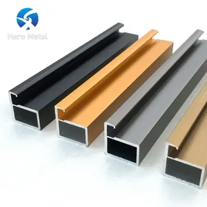 Escovado Cor Prata Instalar Branco Canto Herói Metal Tile Guarnição para piso varanda vidrada perfil extrusão de alumínio material