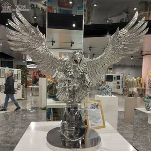 Outdoor Modern Decoration Life Size Stainless Steel Eagle Statues For Yard Statue For Sale
