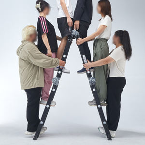 Scala Pieghevole Multiuso <span class=keywords><strong>in</strong></span> Acciaio Certificata EN131 e CE, 3/4/5 Gradini per Casa, Soffitta, <span class=keywords><strong>Cucina</strong></span>, Sicurezza Domestica - Product Image 5