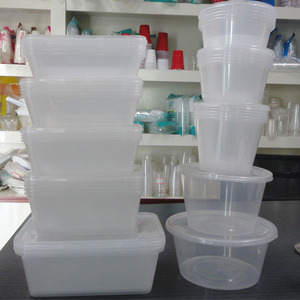 Bpa-משלוח 750ml / 25oz חד פעמי plasticfood קופסא מזון מיכל סיטונאי