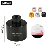 Haute Qualité Personnalisation De Luxe Noir Désodorisant Vide Écologique Rotin Bâton Verre Reed Diffuseur Bouteille Pour La Maison