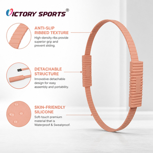 Anillo de <span class=keywords><strong>Pilates</strong></span> de Silicona Mágica Desmontable de 34 cm, Color Personalizado, en Oferta, para Estudio Personal - Product Image 5