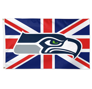 Drapeau personnalisé des Seattle Seahawks et du drapeau allemand 3x5 pieds, grande bannière pour pelouse, patio, jardin, maison, décoration extérieure - Product Image 4