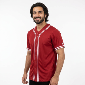 Latest Design Men's Baseball Jersey Wholesale 100% Polyester Breathable and Stylish OEM Service Available - Product Image 1