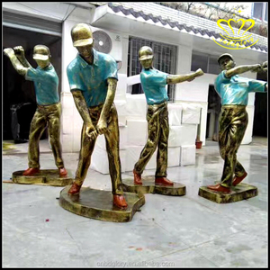 <span class=keywords><strong>Statua</strong></span> in Metallo Fuso Antica e Moderna Raffigurante un <span class=keywords><strong>Uomo</strong></span> che Gioca a Golf, Scultura dallo Hebei - Product Image 4