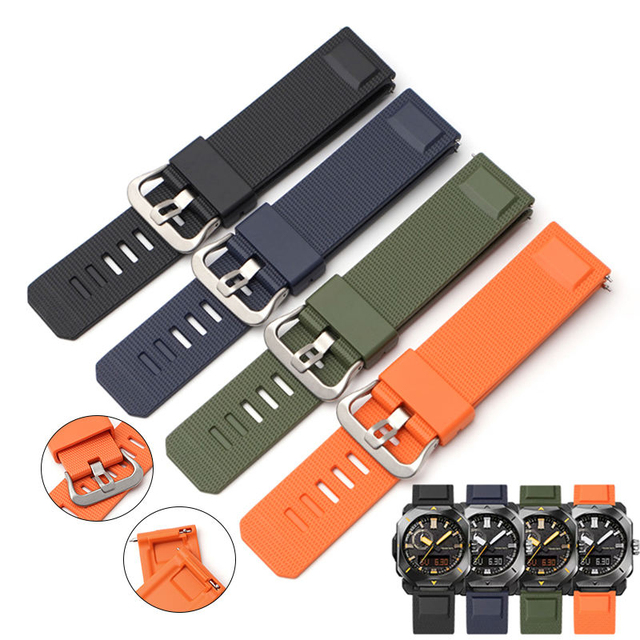 23mm Quick Release Replacement TPU Rubber Watch Bands Strap for Casio PRW-6900Y 6800 3400