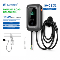 Station de recharge murale de type 2, 11 kW, 16 A, triphasée, avec équilibrage dynamique de la charge, pour voiture électrique, domicile, stations de recharge EV DLB