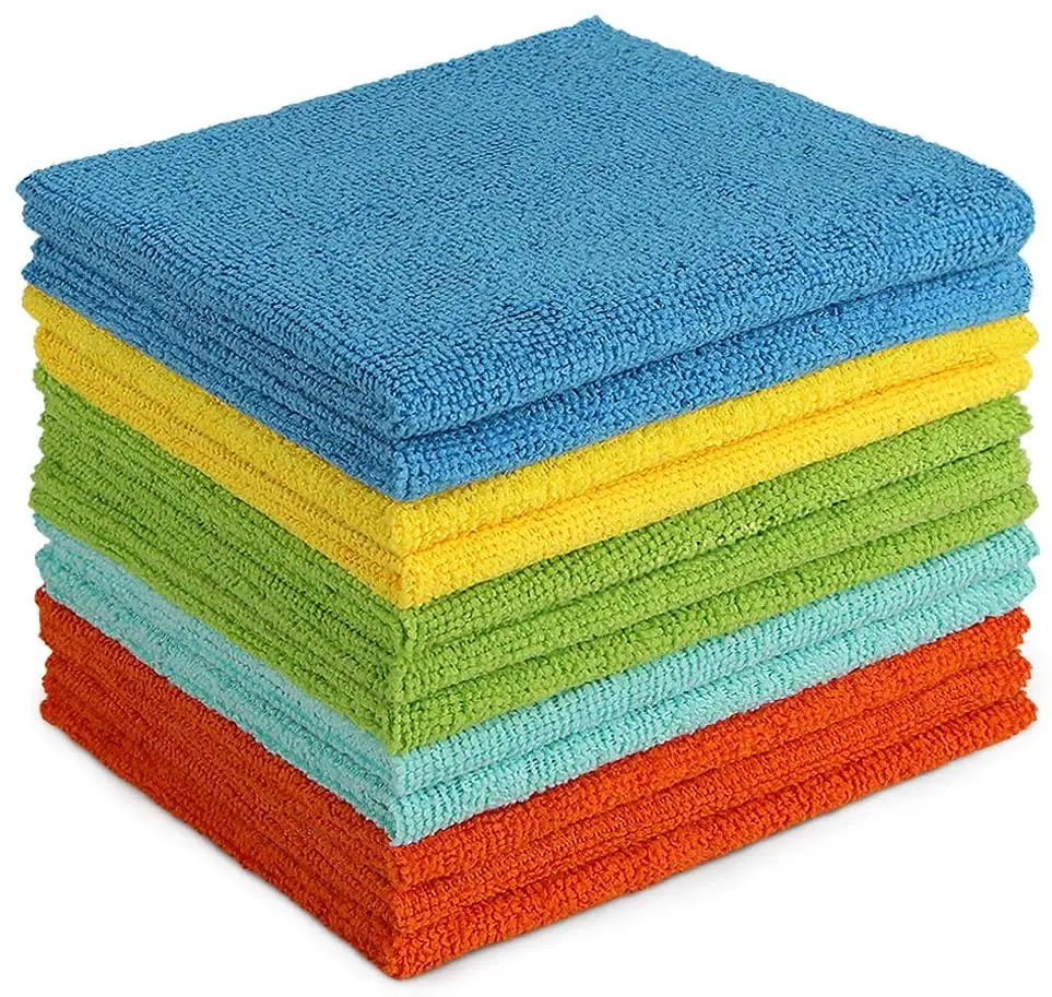 Stretch Custom Blue Color Microfiber Kitchen Cleaning Cloths Towel for Home