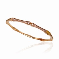Bracelet en argent sterling S925 plaqué or avec détails incrustés de zircon, bijoux tendance unisexe