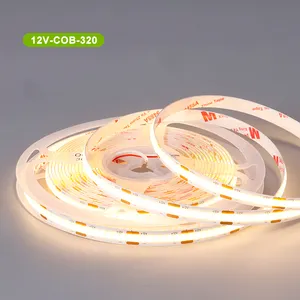 Alta luminosità a bassa tensione 12V decorazione interna esterna impermeabile flessibile LED COB 320/480/528LED/m striscia di luce