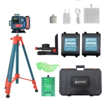 Niveau laser professionnel rotatif 360° 4D, horizontal et vertical, 16 lignes, auto-nivelant, pour le bricolage
