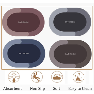 Custom Diatomite Mould Resistant Anti Non Slip Quick Drying Soft Comfy Super Water Absorbent Hotel Use <b>Floor</b> Shower Bath Mat - Product Image 3