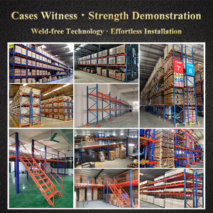 Plates-formes de travail de mezzanine en acier solutions de stockage multiniveaux résistantes faites sur commande pour l'entreposage industriel de cargaison - Product Image 2