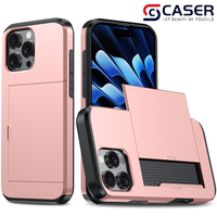 2025 Insertion de carte coulissante fonctionnelle sensation de peau étanche étuis de téléphone portable créatifs colorés pour IPhone16 15 14 13
