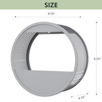 Patio extérieur circulaire LED applique suspendue jardinière ciment gris mur planté jardin lumière solaire