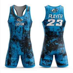 Singlet de lutte professionnel unisexe pour hommes et femmes, en polyester, grande taille, manches courtes, séchage rapide, respirant, pour la musculation - Product Image 1