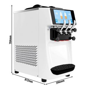 GGM Gastro Commercial Use Stainless Steel Soft Serve <b>Ice</b> <b>Cream</b> <b>Machine</b>-30-32 Liters/h-2.6 KW-Touch Control-Tabletop Unit-220V - Product Image 2