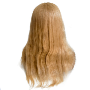 Elegante Peluca de Cabello Humano Virgen Rubio de Grado Médico <span class=keywords><strong>para</strong></span> <span class=keywords><strong>Alopecia</strong></span>, <span class=keywords><strong>con</strong></span> Base de Encaje Completo sin Pegamento de Seda y Silicona <span class=keywords><strong>para</strong></span> Mujer - Product Image 3