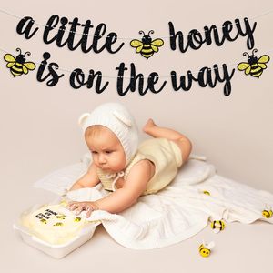 Striscione 'Un Poco di Miele è in Arrivo', Decorazioni Appese per Baby Shower a Tema Ape, Benvenuto Bimbo, Primo Compleanno del Bambino, Rivelazione del Sesso - Product Image 4