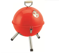Barbecue portable moderne en forme de boule avec couvercle, gril rond pliable en fer et acier intégré pour la maison et le camping