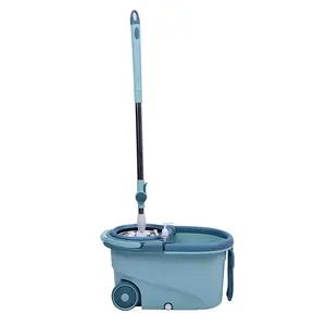 Household 360 Magic Spin Of Mop And Mop Bucket With Wheels Stainless Steel Drying Basket And Microfiber Mop Easy To Clean