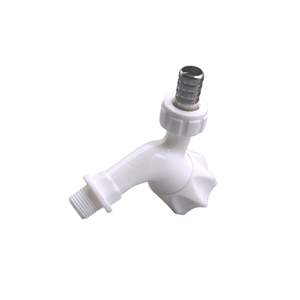 Low MOQ Durable Plastic Bathroom Bibcock <b>Wall</b> Mounted Garden 1/2" Faucets with Connector - Product Image 3