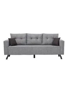 Canapé de salon à pieds en métal recouvert de tissu de haute qualité au design européen contemporain et élégant