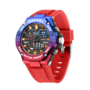 SMAEL 8066 mode étanche sport <span class=keywords><strong>chrono</strong></span> montre extérieur montre-bracelet analogique numérique double affichage montres pour hommes - Product Image 1