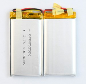 Selling well geb 653570 1820 mAh 3.7 V Rechargeable li-ion for best MP4 watches - Product Image 6